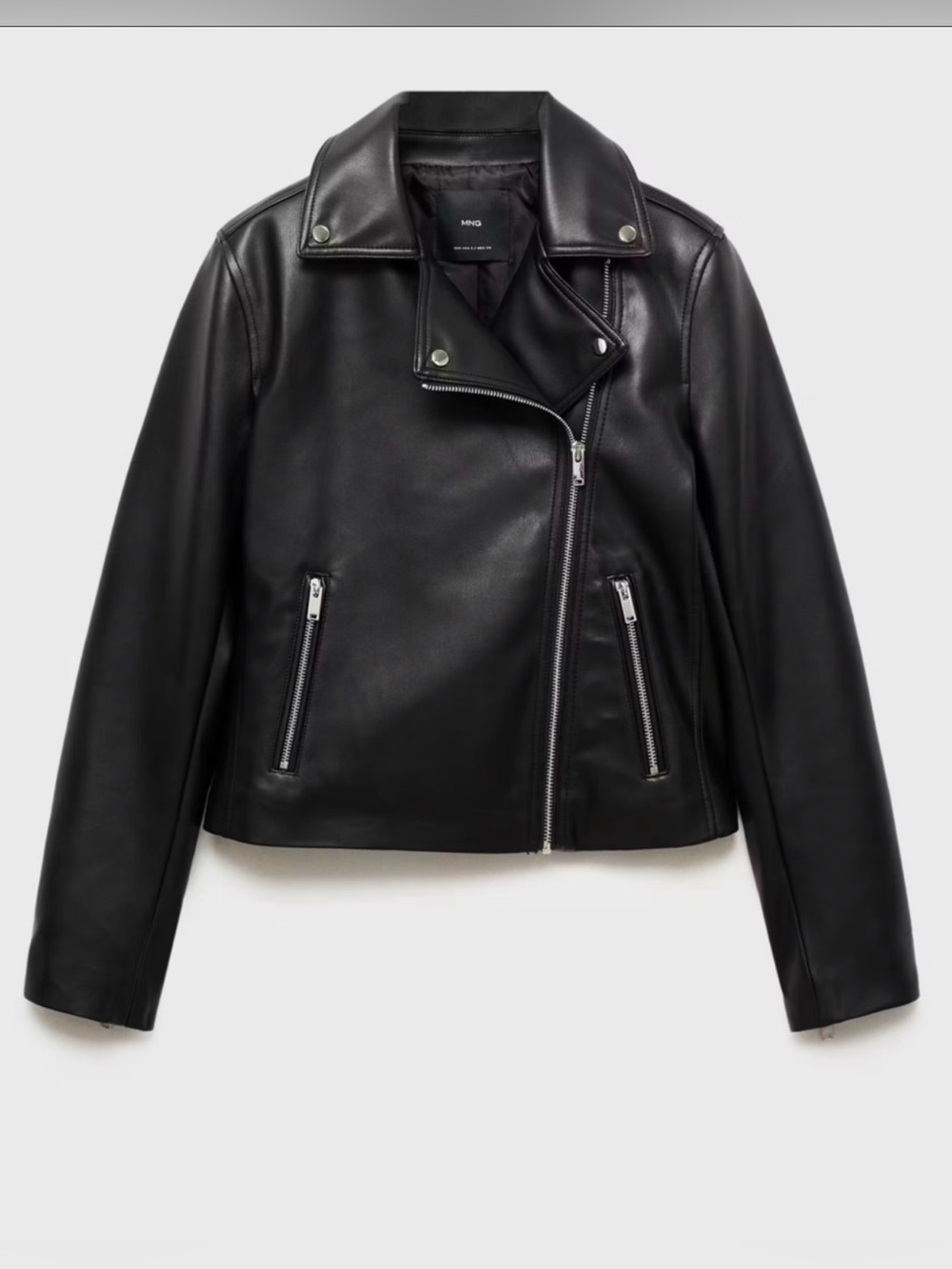 Black Faux Leather Moto Jacket